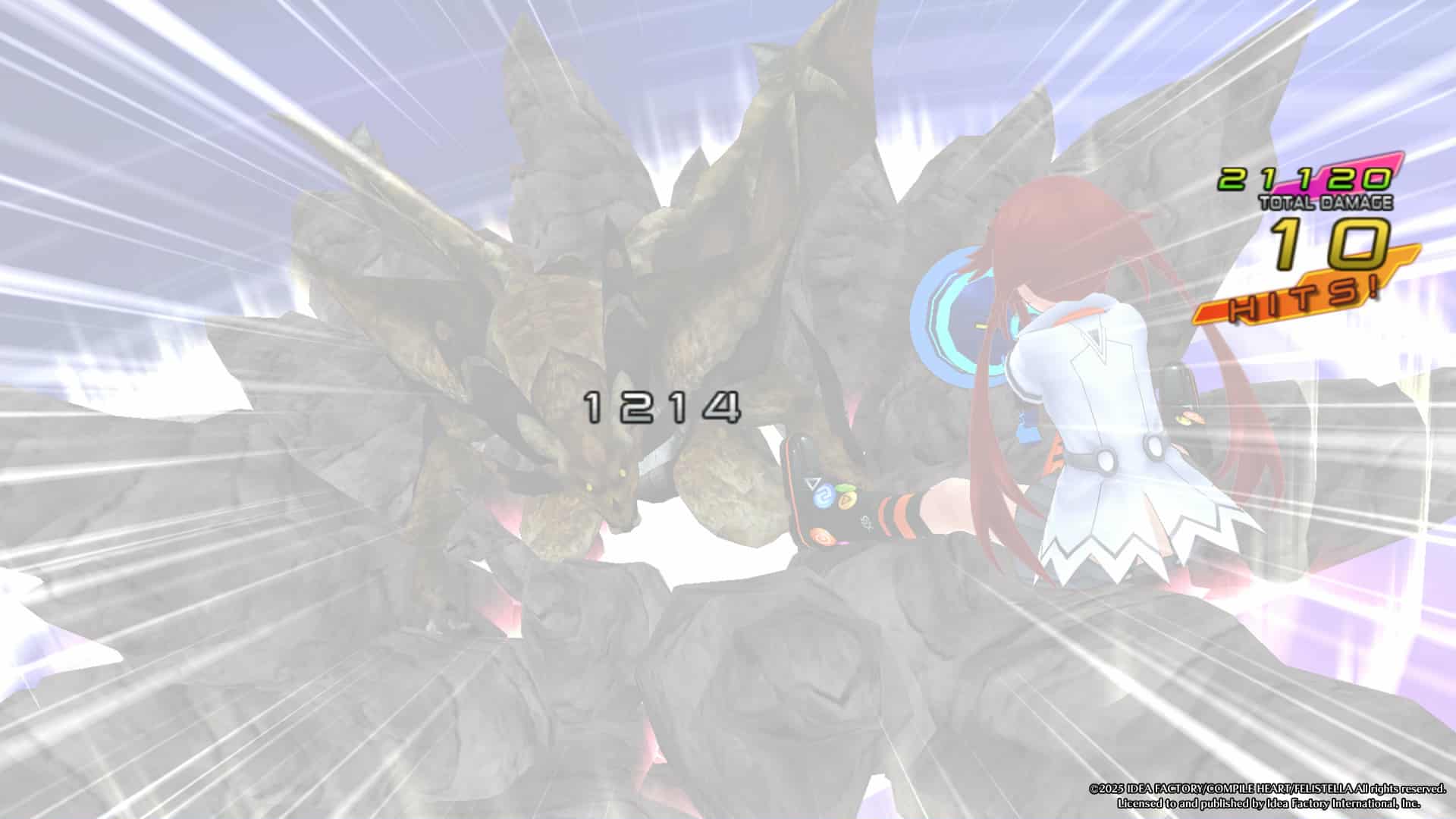 Uzume using a SP skill in Hyperdimension Neptunia Re;Birth 2