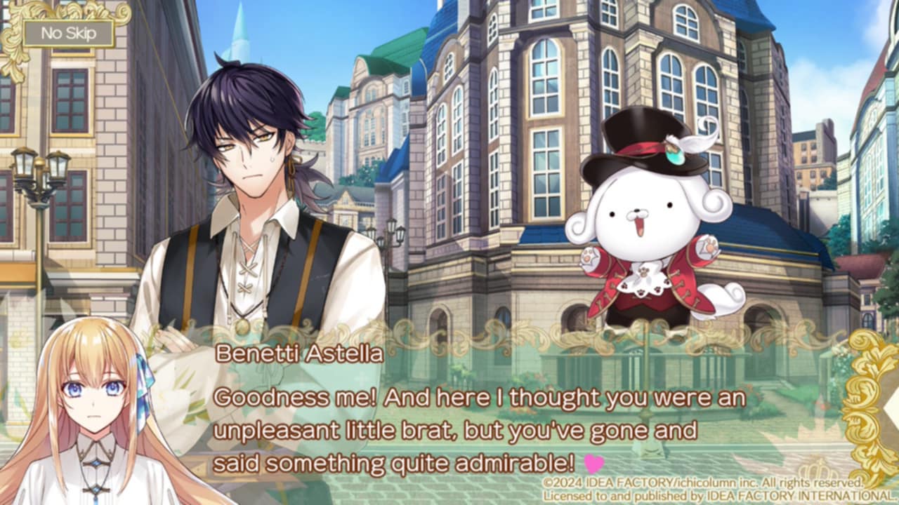 A background with images of Josephy and Benetti in Temirana: The Lucky Princess and the Tragic Knights