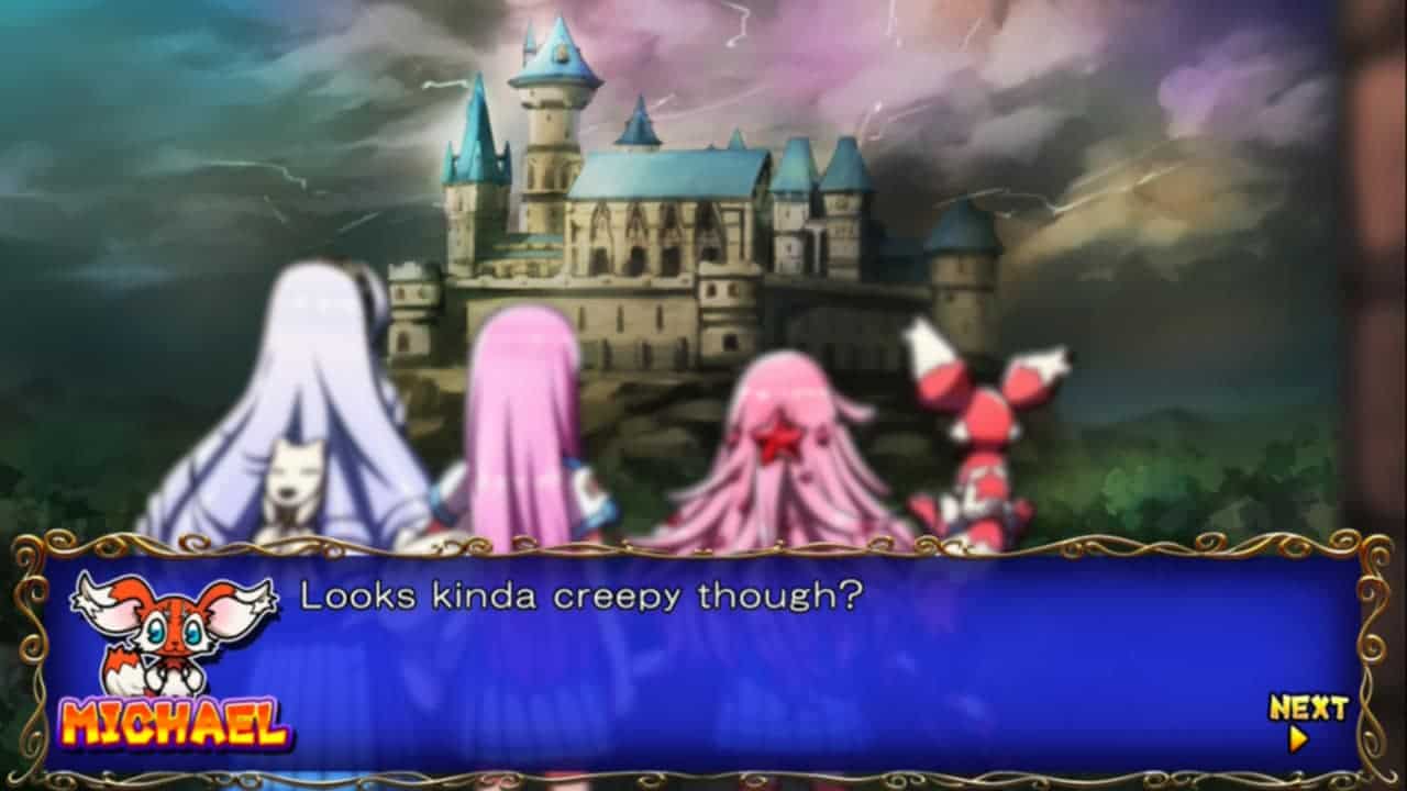 Story segment Trouble Witches | The Outerhaven A screenshot from Yoko's story in Trouble Witches FINAL! Episode 01 Daughters of Amalgam