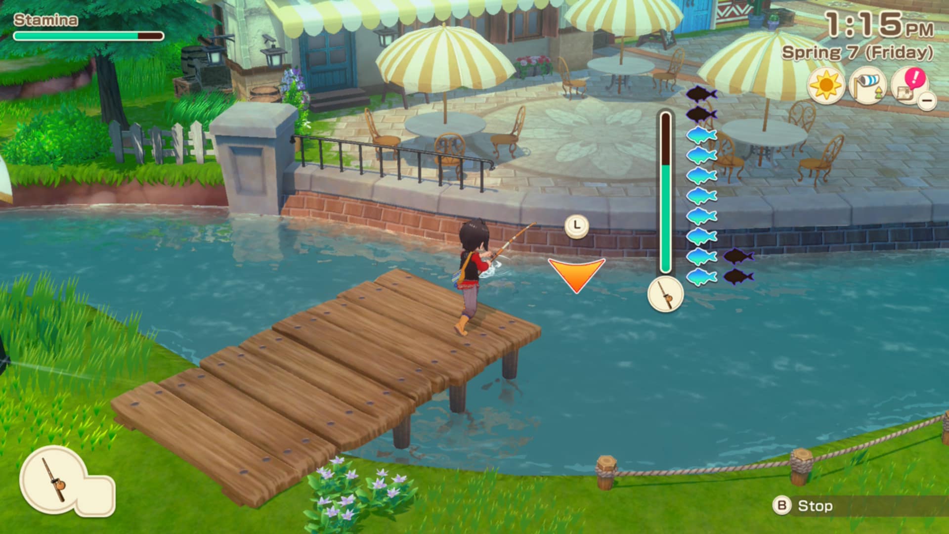 Fishing screenshot in Story of Seasons: Grand Bazaar