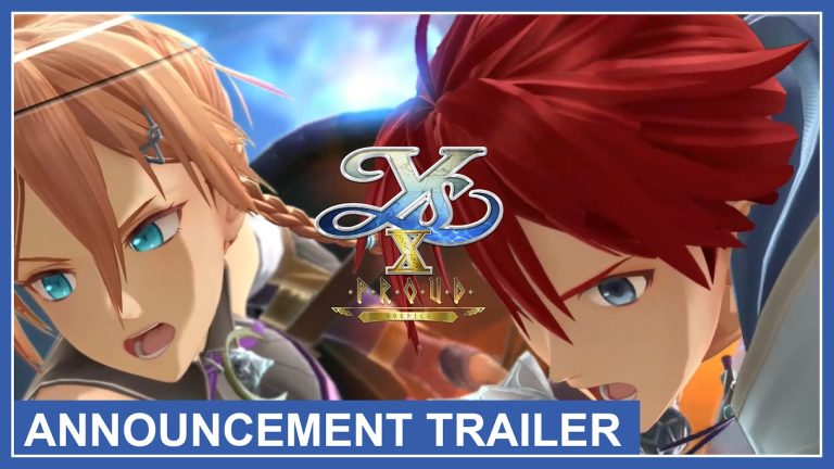 Youtube thumbnail for the announcement trailer of Ys X: Proud Nordics