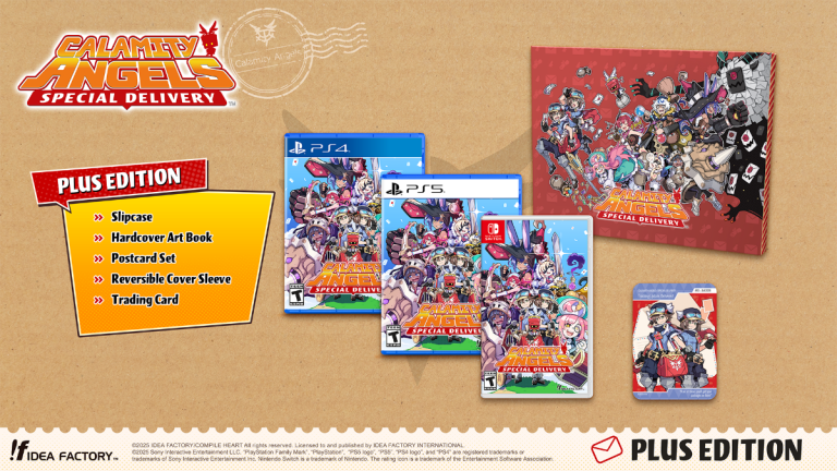 Calamity Angels: Special Delivery Pre-Orders Now Live An image of the Plus edition contents for the physical Calamity Angels: Special Delivery game