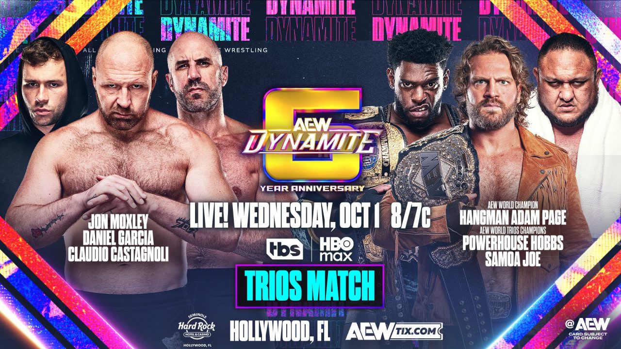 Jon Moxley Daniel Garcia Claudio Castagnoli vs hangman page Samoa Joe Powerhouse Hobbs