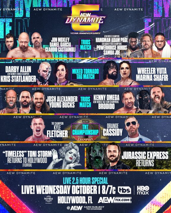 Aew dynamite 6 year anniversary 