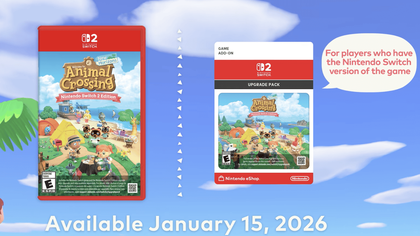 Animal Crossing: New Horizons Switch 2 update