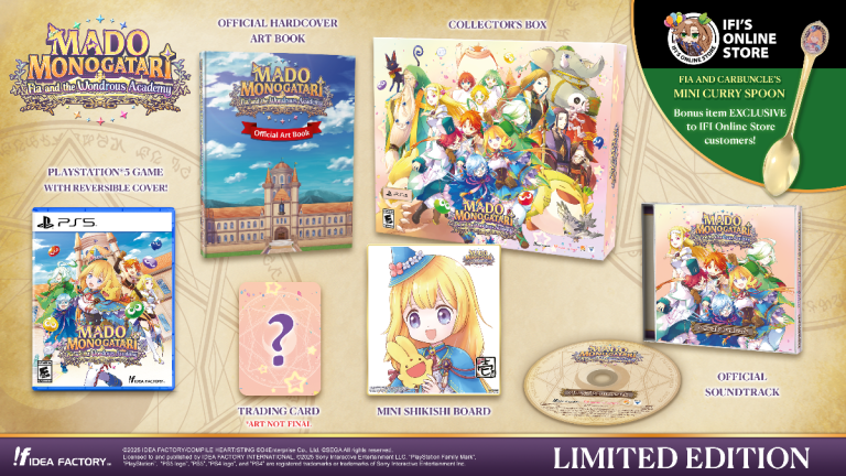 The contents of the limited edition of MADO MONOGATARI: Fia and the Wondrous Academy.