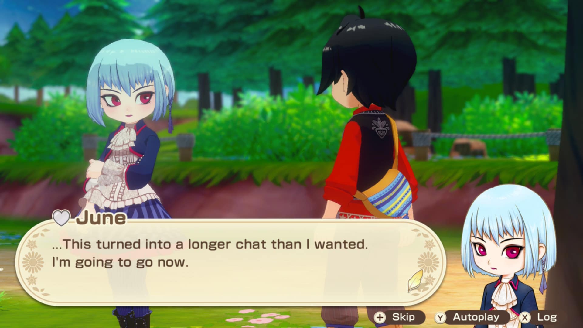 Chat with June in Story of Seasons: Grand Bazaar