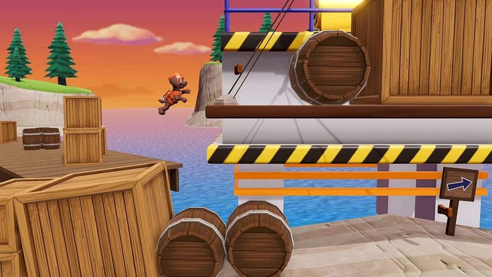 paw pat gameplay | The Outerhaven Rocky Platforming on a Dock level