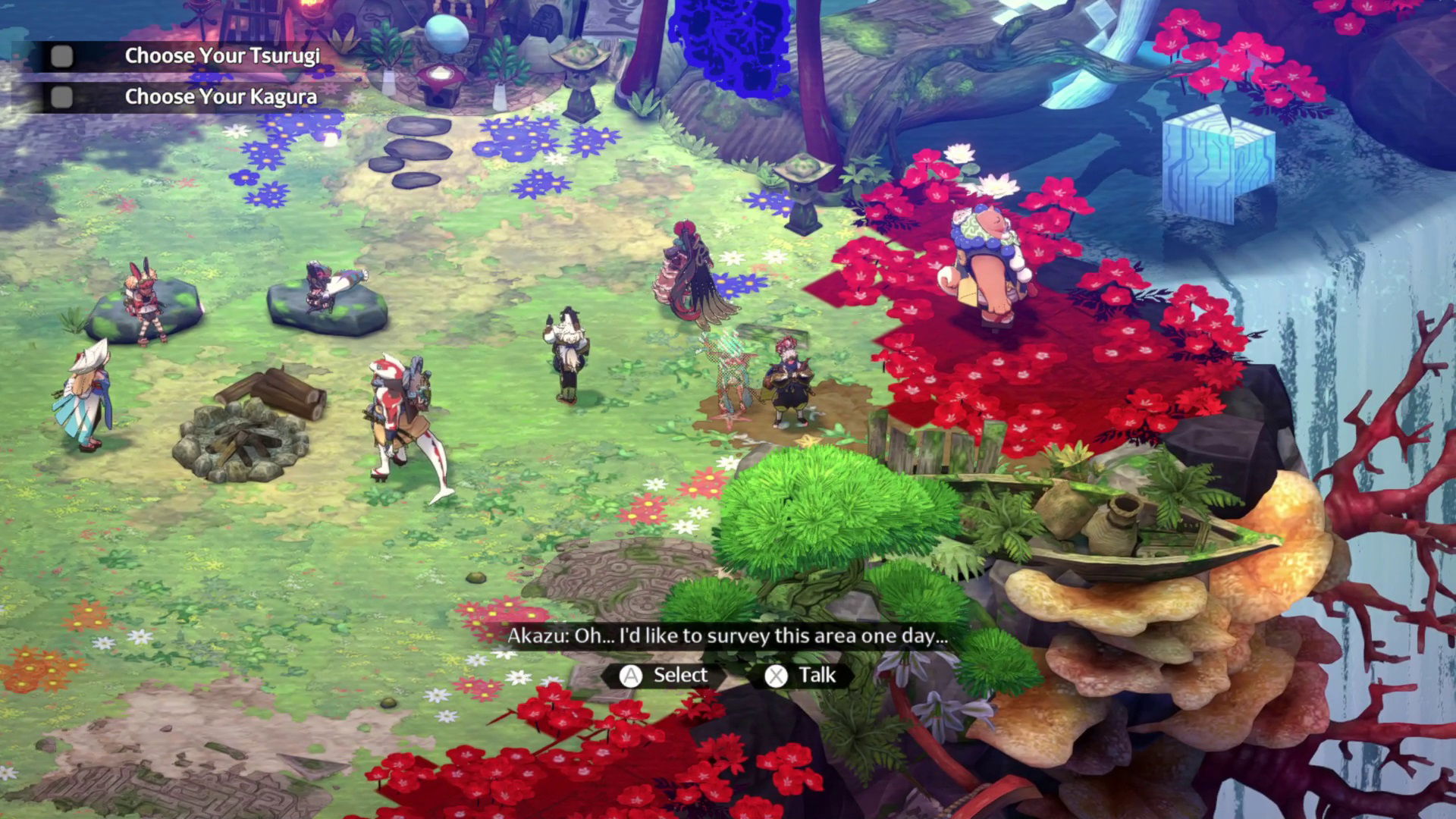 Screenshot outside Shinju Village in Towa and the Guardians of the Sacred Tree